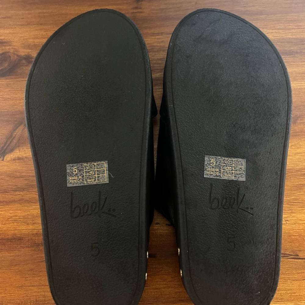 beek Black Cross-Band Slide Sandals - Picture 5 of 5